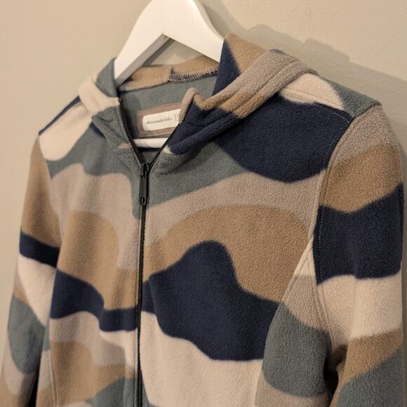 Abercrombie & Fitch Kids Fleece Hooded Jacket Light Layer Travel - Size 11/12 - Picture 4 of 9